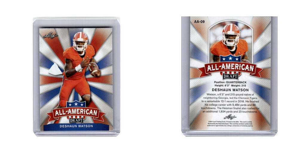 Deshaun Watson 2017 Leaf Draft All-American #AA-09 Clemson Tigers NM
