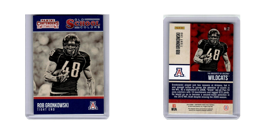 Rob Gronkowski 2016 Panini Contenders Draft Picks Old School Colors #22 NM