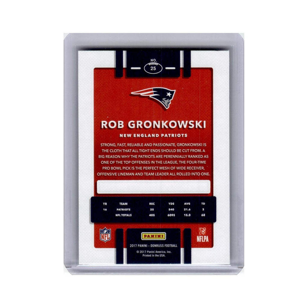 Rob Gronkowski 2017 Donruss #25 New England Patriots Football Card NM
