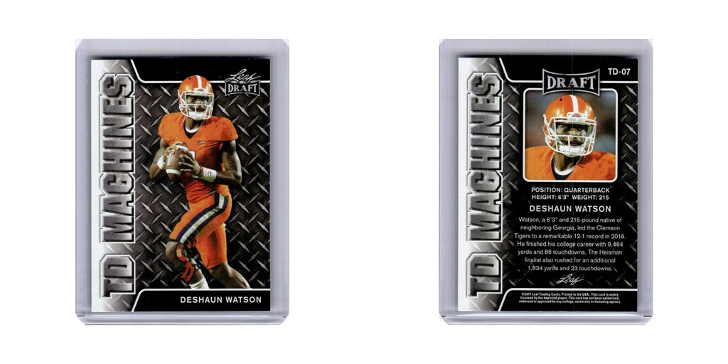 Deshaun Watson 2017 Leaf Draft TD Machines #TD-07 Clemson Tigers NM