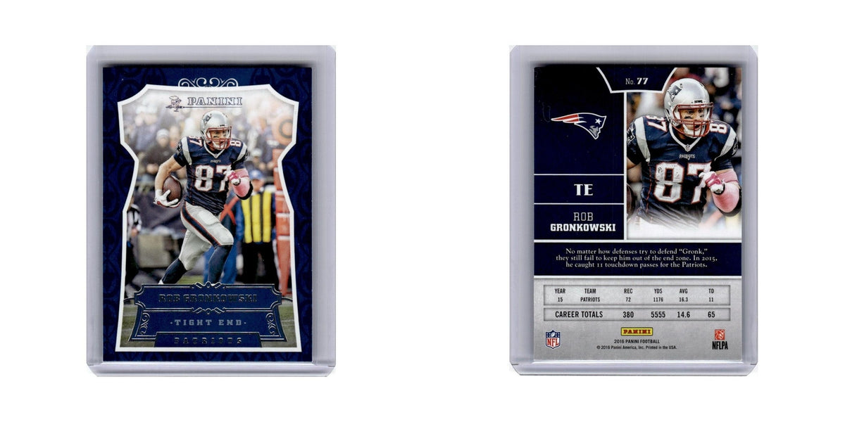 Rob Gronkowski 2016 Panini #77 New England Patriots Football Card NM