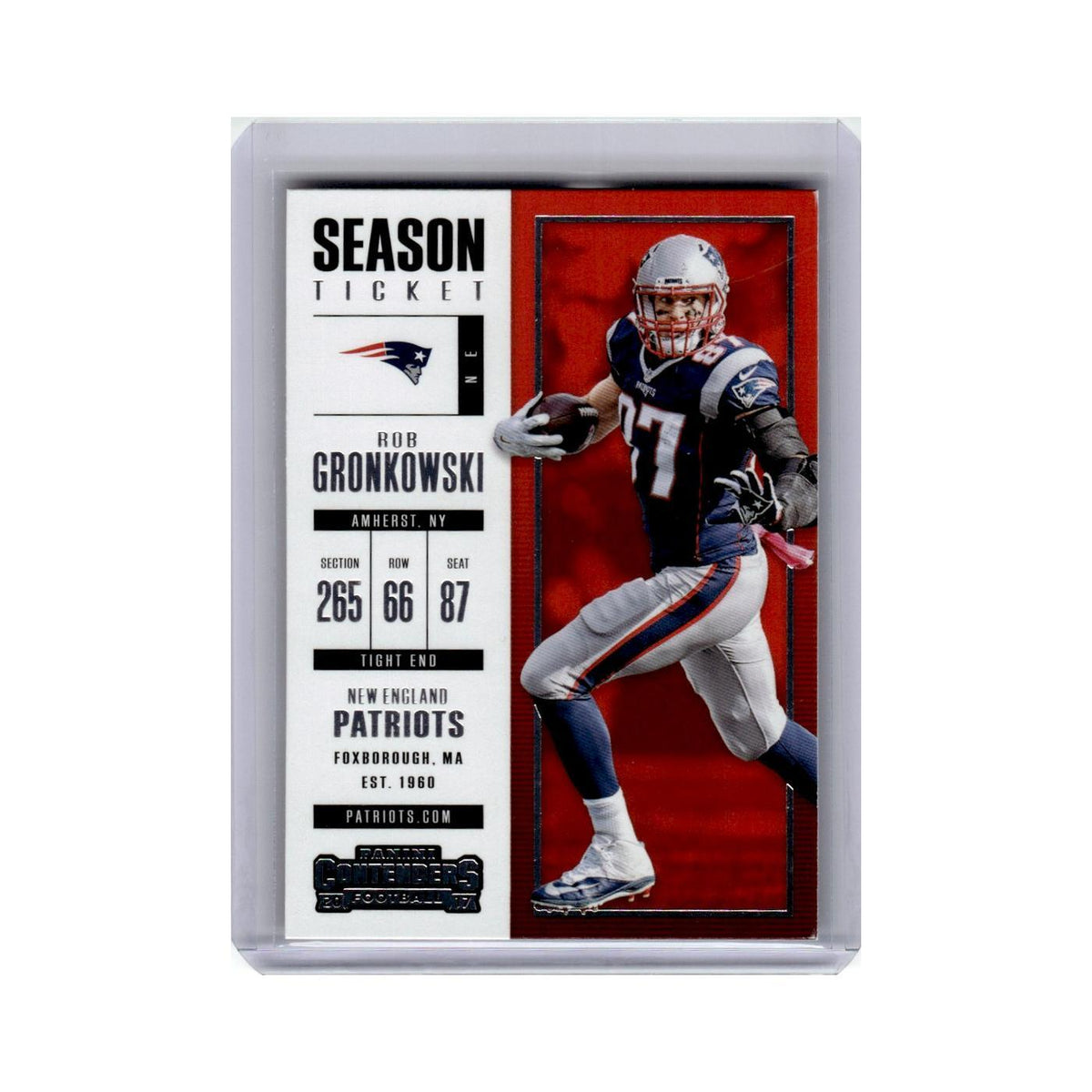 Rob Gronkowski 2017 Panini Contenders #96 New England Patriots Football Card NM