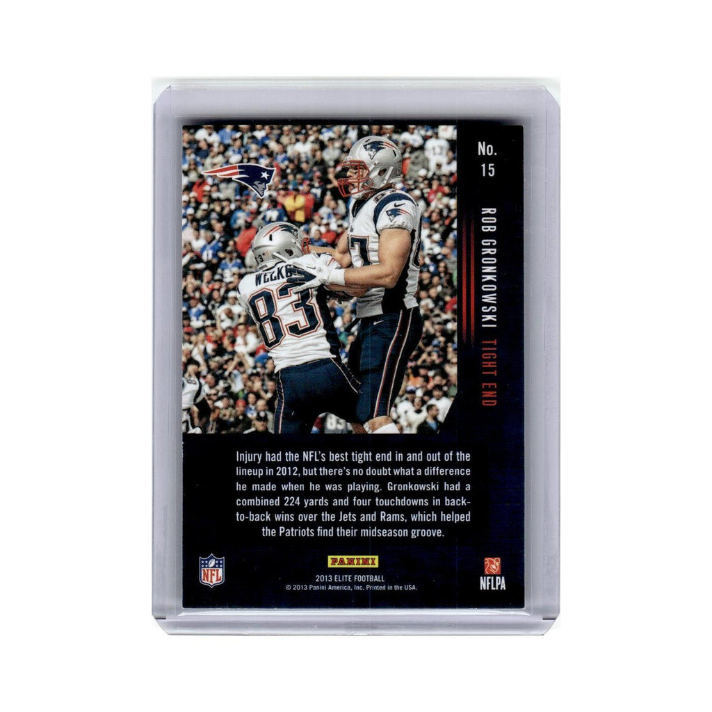 Rob Gronkowski 2013 Panini Elite Zoning Commission #15 New England Patriots NM