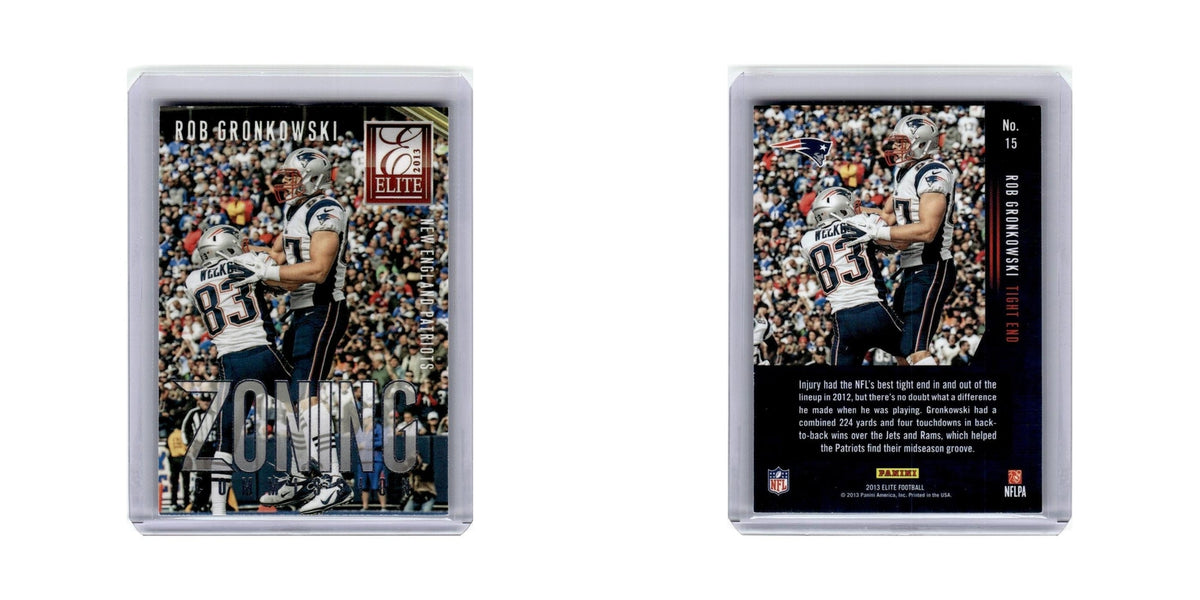 Rob Gronkowski 2013 Panini Elite Zoning Commission #15 New England Patriots NM