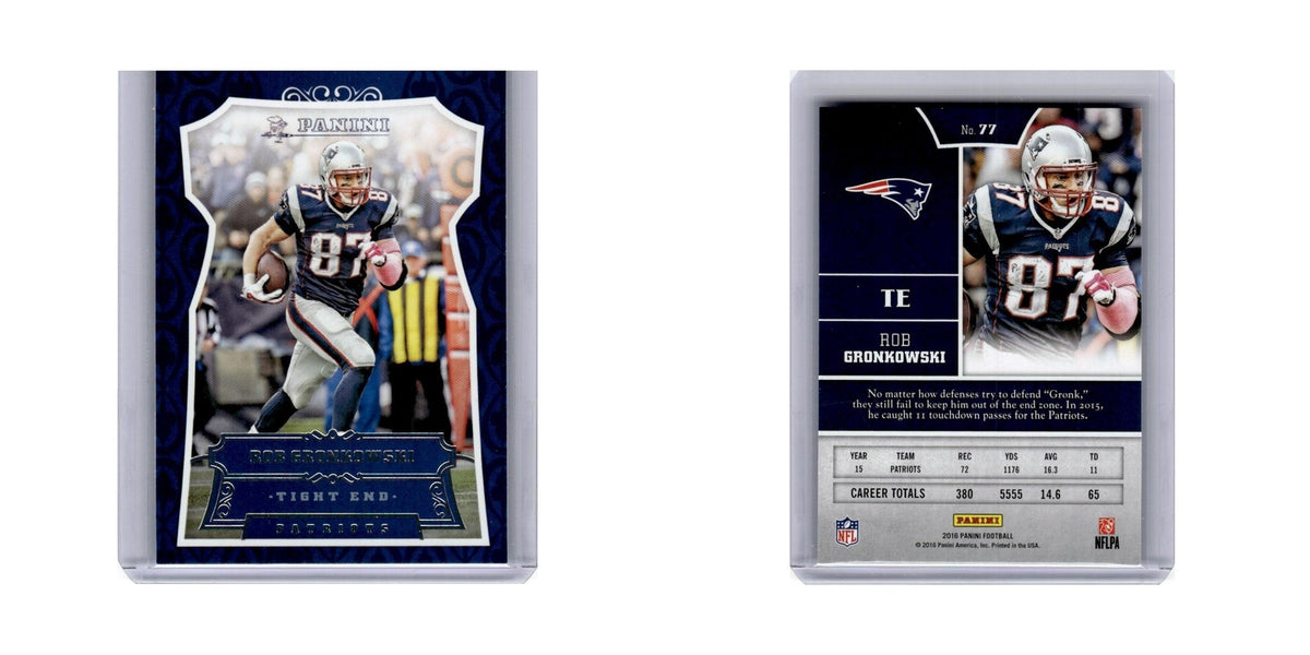 Rob Gronkowski 2016 Panini #77 New England Patriots Football Card NM