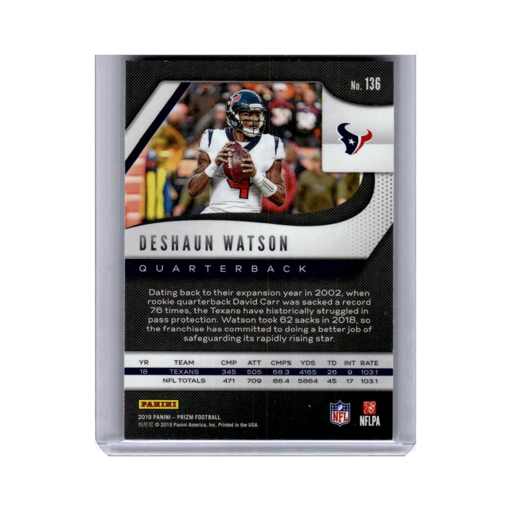 Deshaun Watson 2019 Panini Prizm #136 Houston Texans Football Card NM