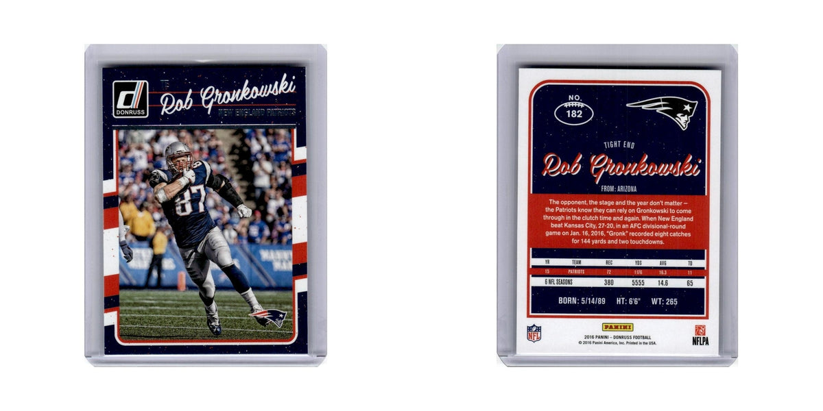 Rob Gronkowski 2016 Donruss #182 New England Patriots Football Card NM