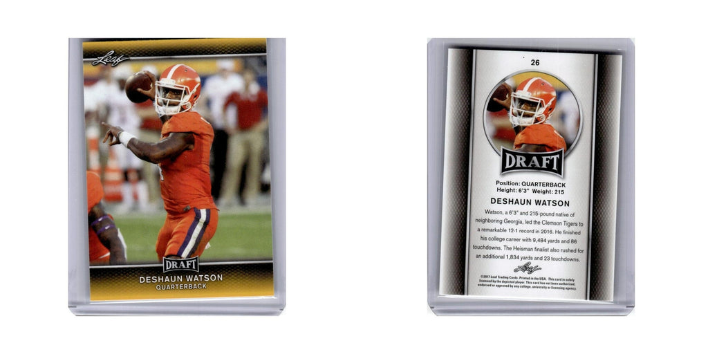Deshaun Watson 2017 Leaf Draft #26 Clemson Tigers Football Card NM