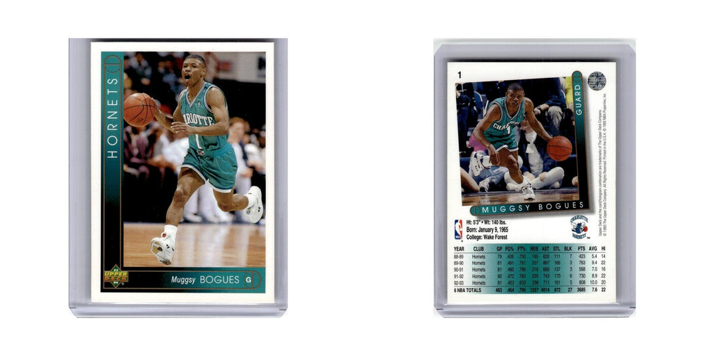 Muggsy Bogues 1993 Upper Deck #1 Charlotte Hornets Basketball Card NM