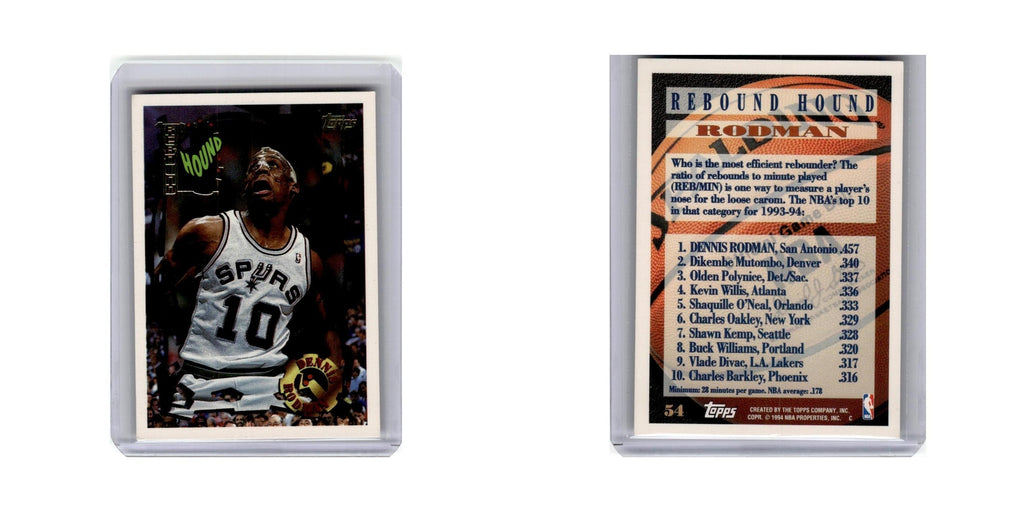 Dennis Rodman 1994 Topps #54 San Antonio Spurs Basketball Card NM