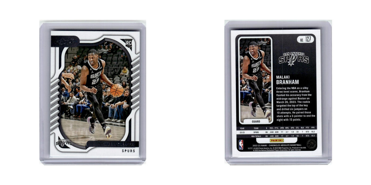 Malaki Branham Rookie 2022 Panini Chronicles Absolute #127 San Antonio Spurs NM