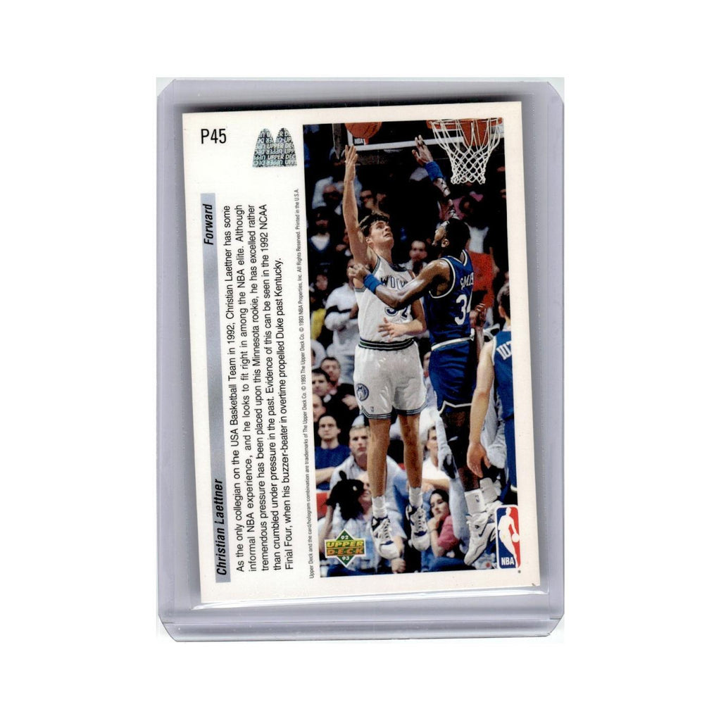 Christian Laettner 1992 Upper Deck McDonald's #P45 Minnesota Timberwolves NM