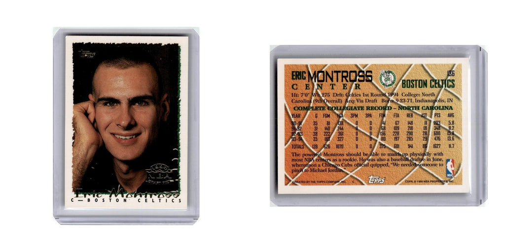 Eric Montross 1994 Topps #136 Boston Celtics Basketball Card NM