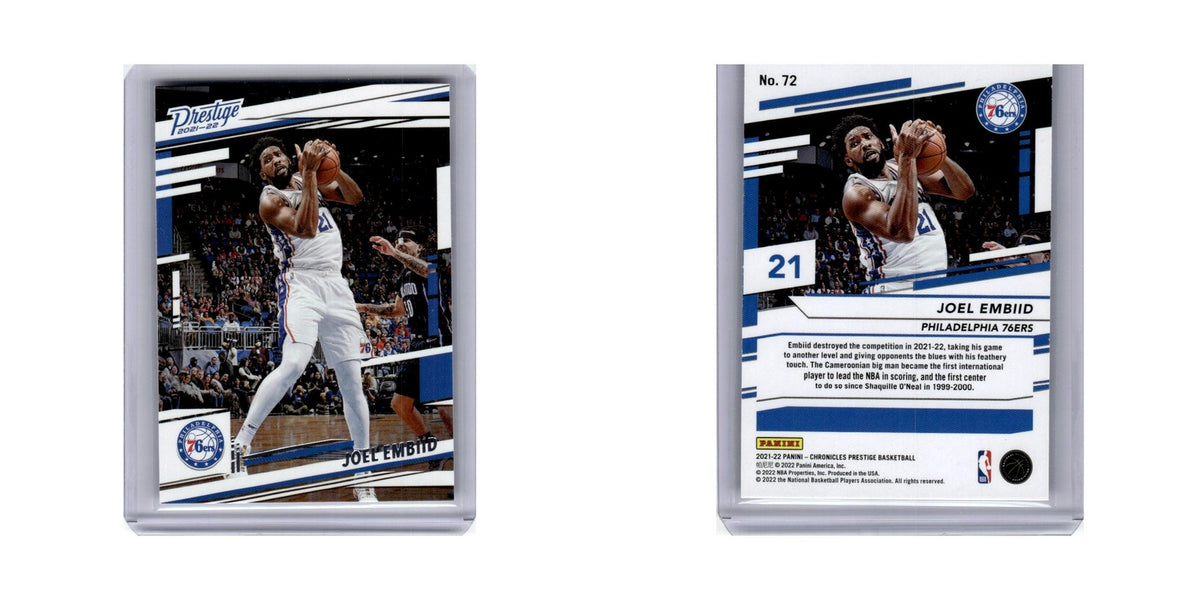 Joel Embiid Rookie 2021 Panini Chronicles Prestige #72 Philadelphia 76ers NM