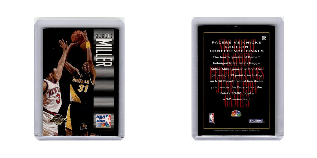 Reggie Miller 1994 SkyBox #183 Indiana Pacers Basketball Card NM
