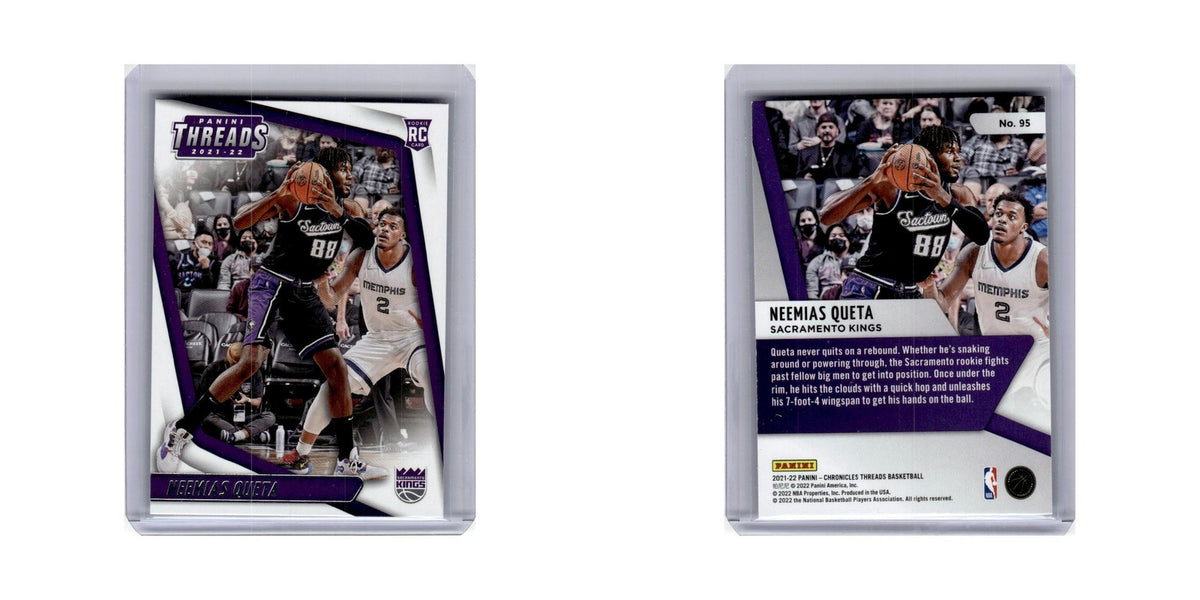 Neemias Queta Rookie 2021 Panini Chronicles Threads #95 Sacramento Kings NM