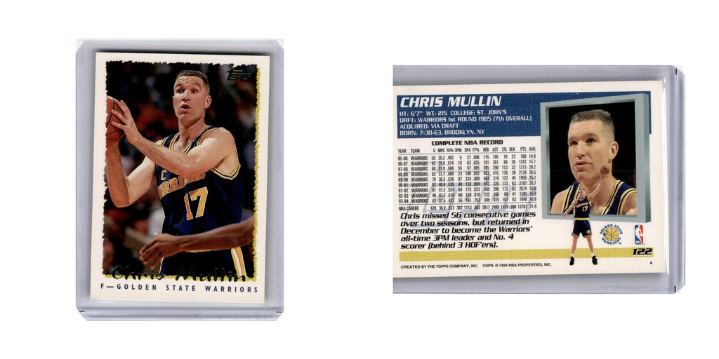 Chris Mullin 1994 Topps #122 Golden State Warriors Basketball Card NM