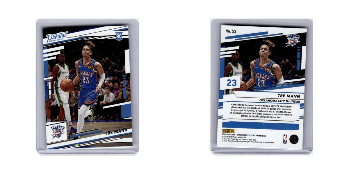 Tre Mann Rookie 2021 Panini Chronicles Prestige #53 Oklahoma City Thunder NM