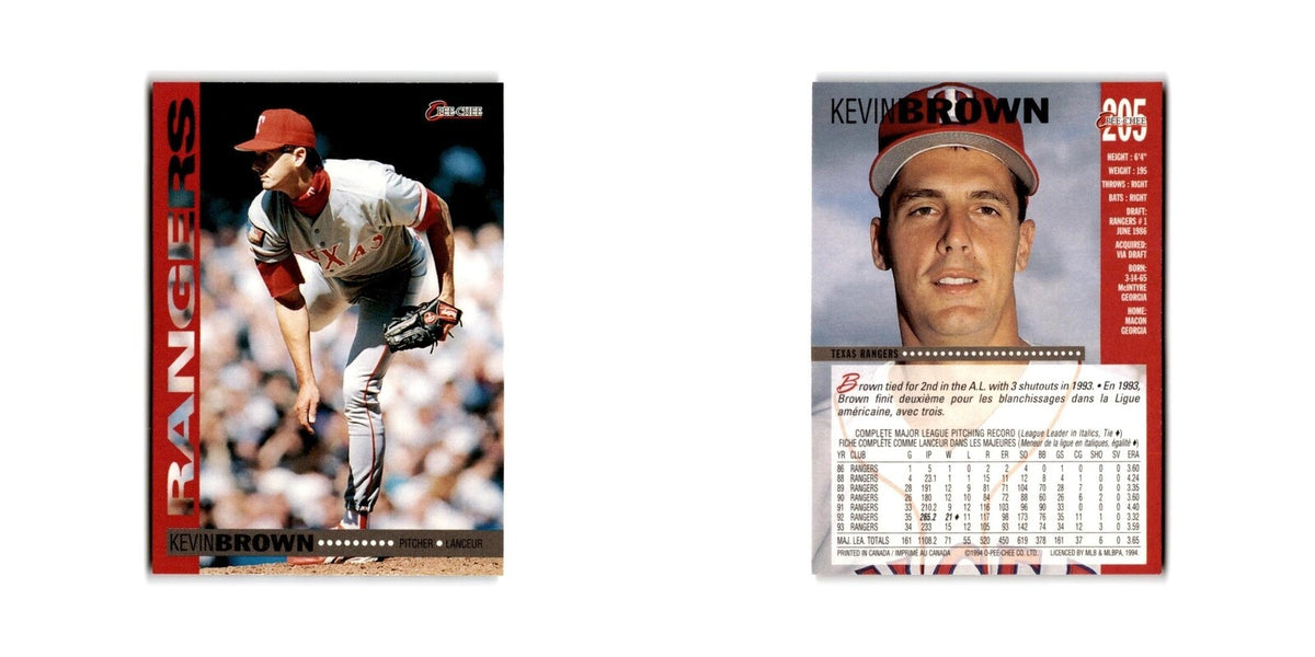 Kevin Brown 1994 O-Pee-Chee #205 Texas Rangers Baseball Card NM