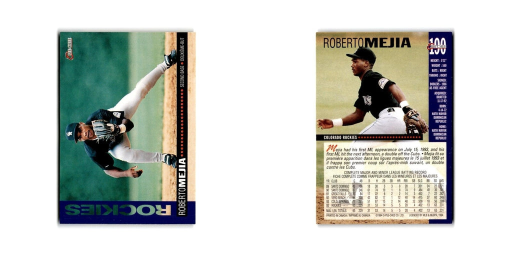 Roberto Mejia 1994 O-Pee-Chee #190 Colorado Rockies Baseball Card NM