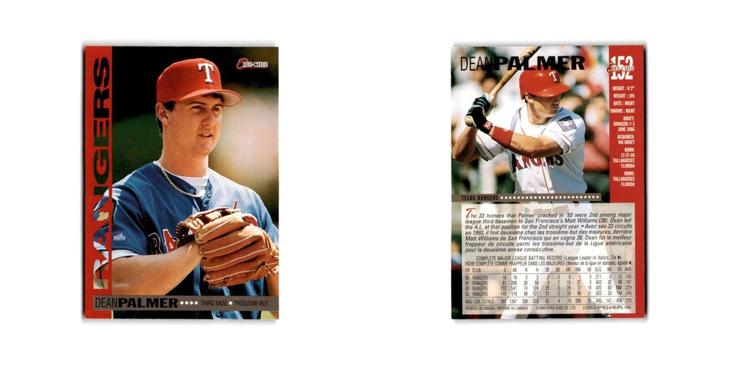 Dean Palmer 1994 O-Pee-Chee #152 Texas Rangers Baseball Card NM