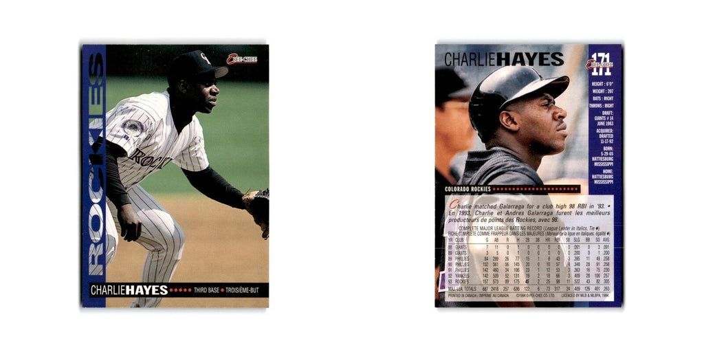 Charlie Hayes 1994 O-Pee-Chee #171 Colorado Rockies Baseball Card NM
