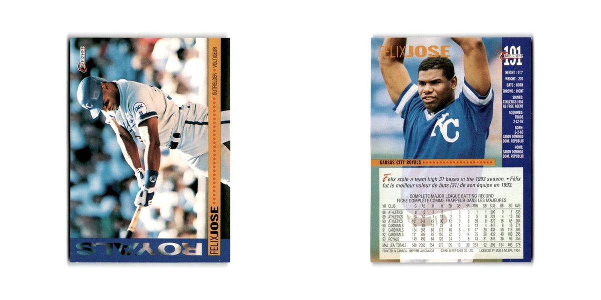 Felix Jose 1994 O-Pee-Chee #191 Kansas City Royals Baseball Card NM