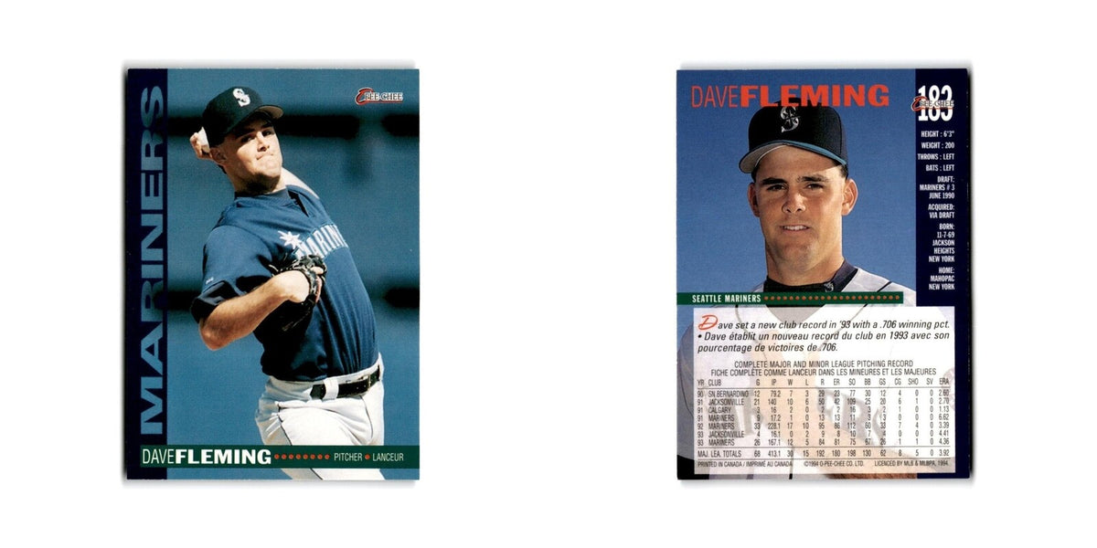 Dave Fleming 1994 O-Pee-Chee #183 Seattle Mariners Baseball Card NM