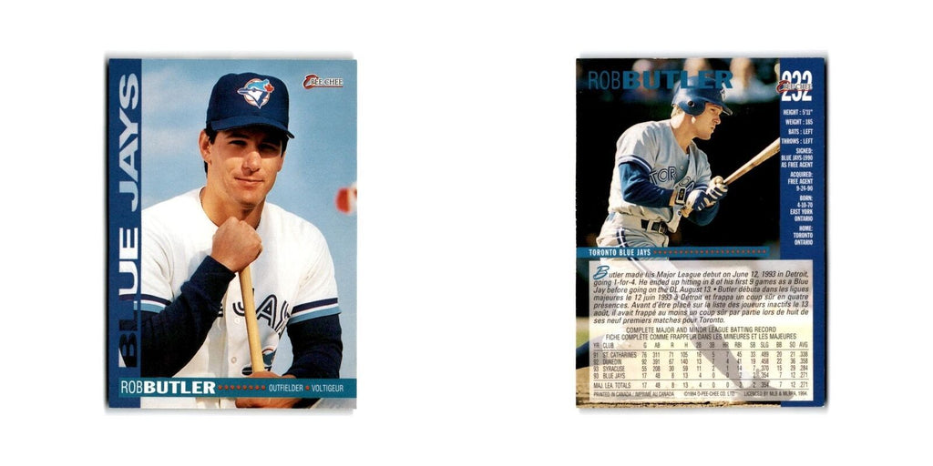 Rob Butler 1994 O-Pee-Chee #232 Toronto Blue Jays Baseball Card NM