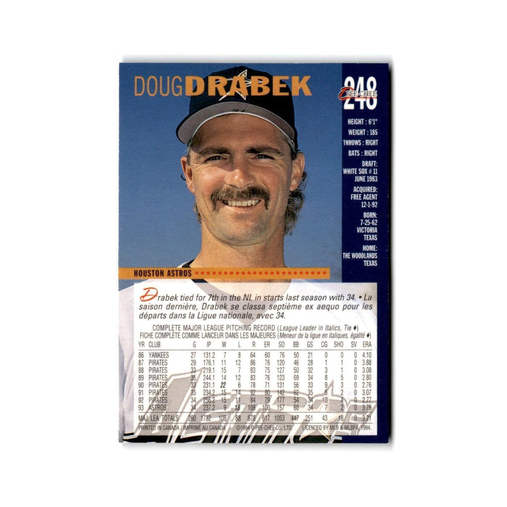 Doug Drabek 1994 O-Pee-Chee #248 Houston Astros Baseball Card NM