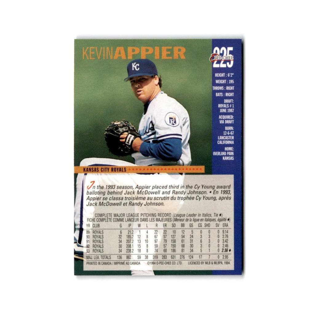 Kevin Appier 1994 O-Pee-Chee #225 Kansas City Royals Baseball Card NM