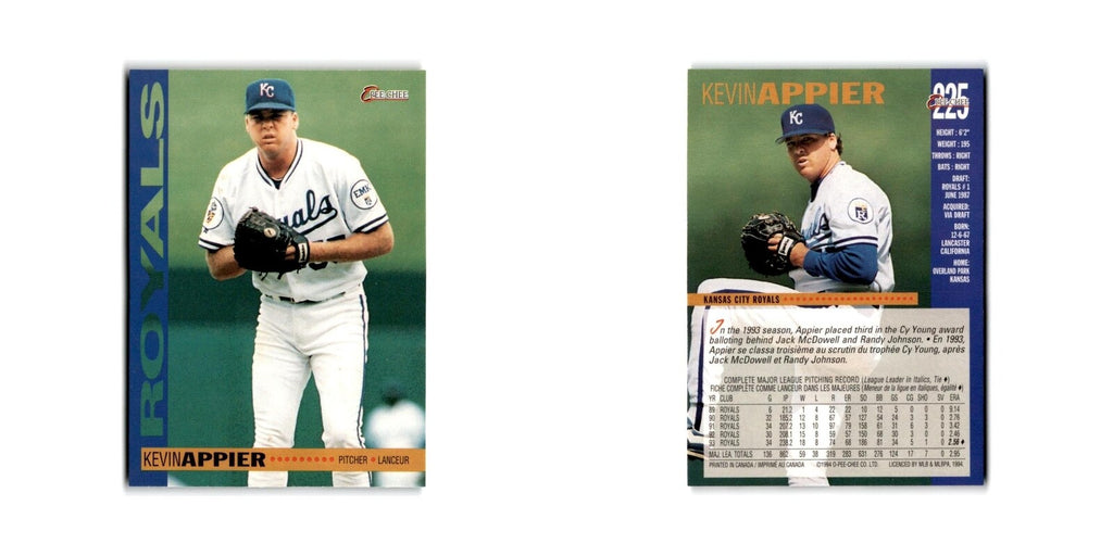 Kevin Appier 1994 O-Pee-Chee #225 Kansas City Royals Baseball Card NM