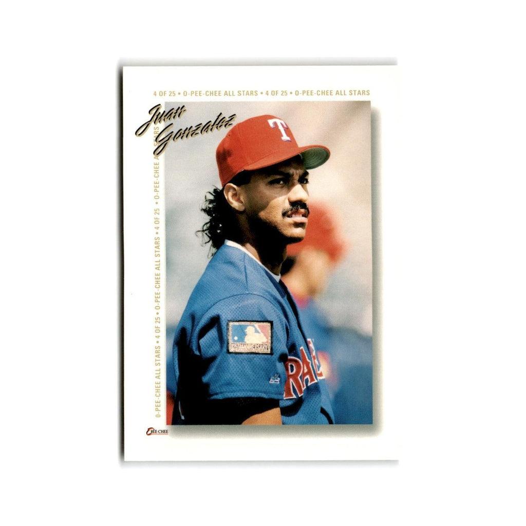 Juan Gonzalez 1994 O-Pee-Chee All-star Redempton #4 Texas Rangers NM
