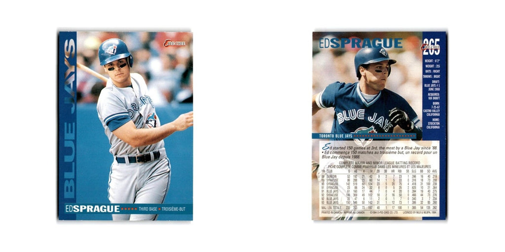 Ed Sprague 1994 O-Pee-Chee #265 Toronto Blue Jays Baseball Card NM