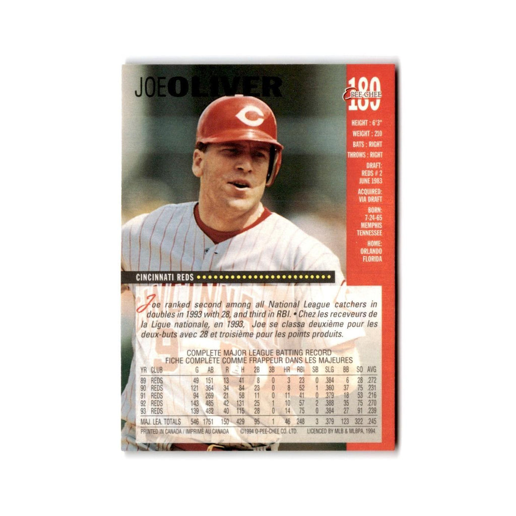 Joe Oliver 1994 O-Pee-Chee #189 Cincinnati Reds Baseball Card NM