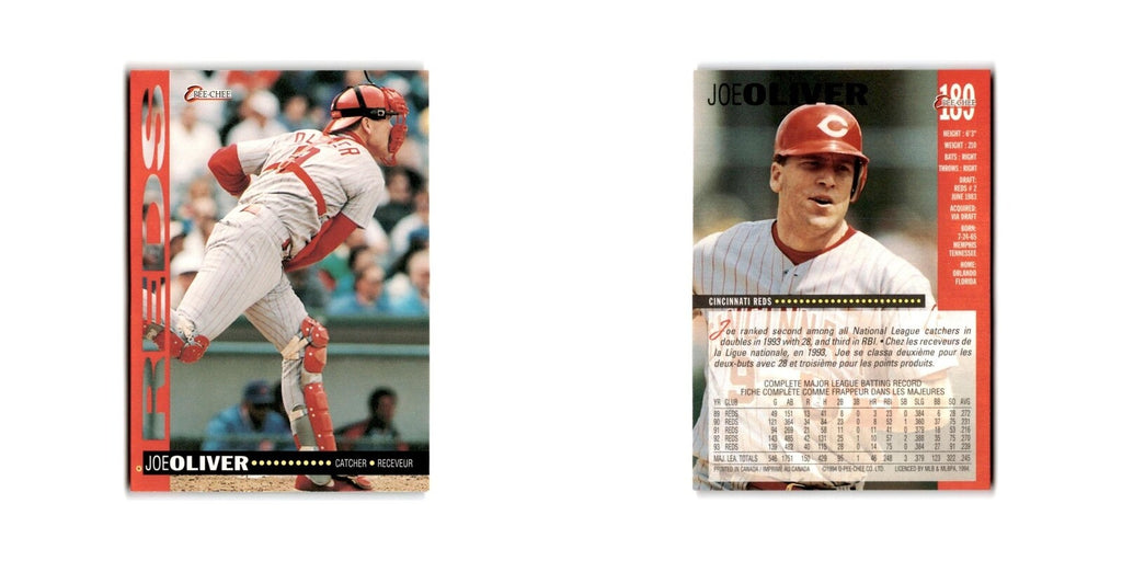 Joe Oliver 1994 O-Pee-Chee #189 Cincinnati Reds Baseball Card NM