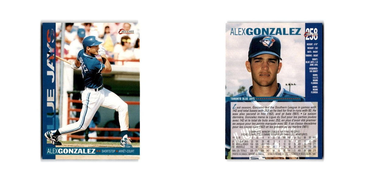 Alex Gonzalez 1994 O-Pee-Chee #258 Toronto Blue Jays Baseball Card NM