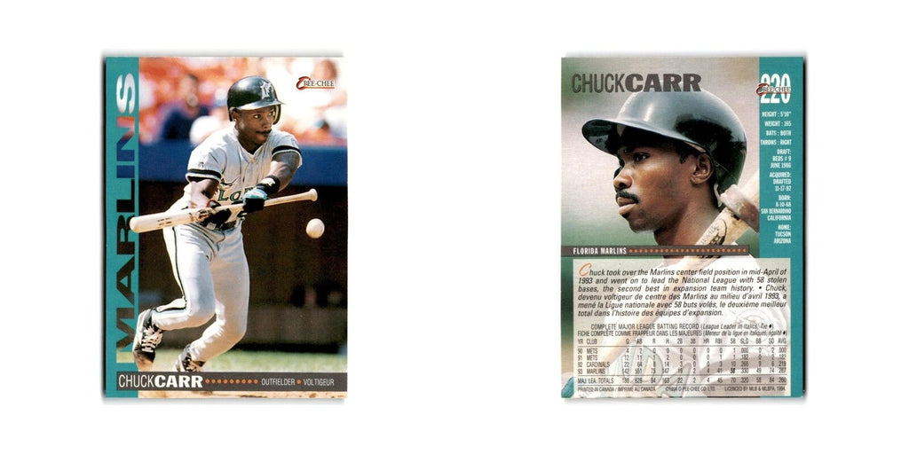 Chuck Carr 1994 O-Pee-Chee #229 Florida Marlins Baseball Card NM