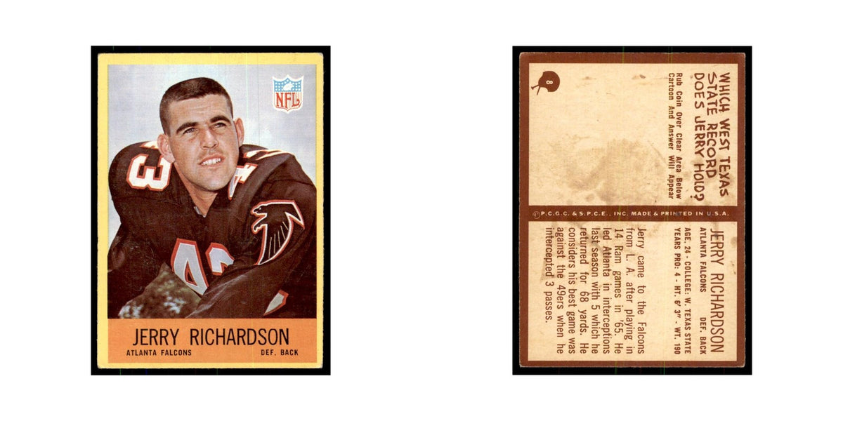 1967 Philadelphia Jerry Richardson Football Cards #8
