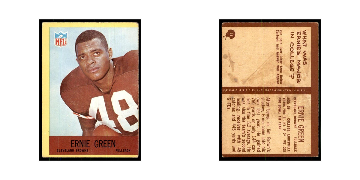 1967 Philadelphia Ernie Green Football Cards #41