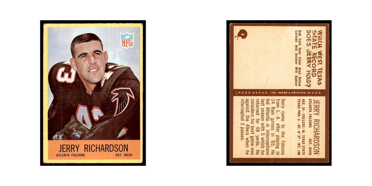 1967 Philadelphia Jerry Richardson Football Cards #8