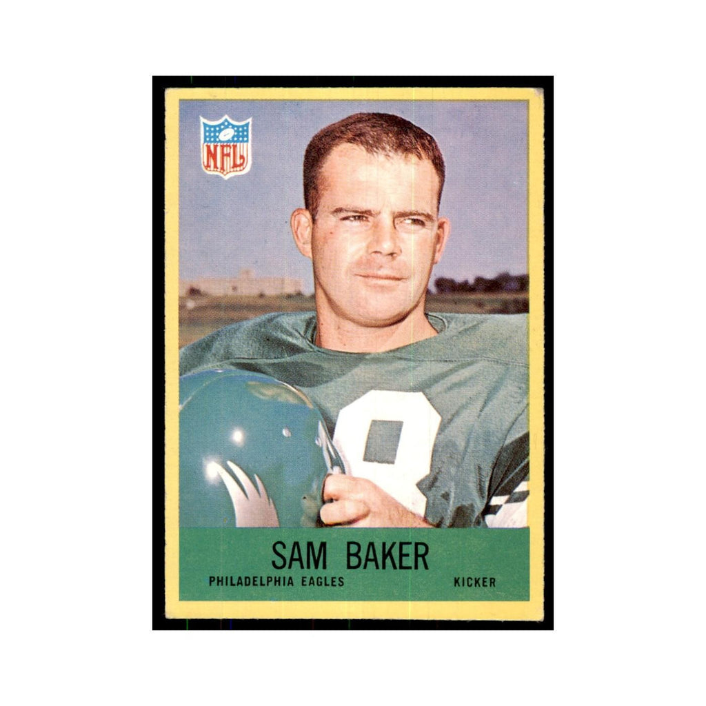 1967 Philadelphia Sam Baker Football Cards #134