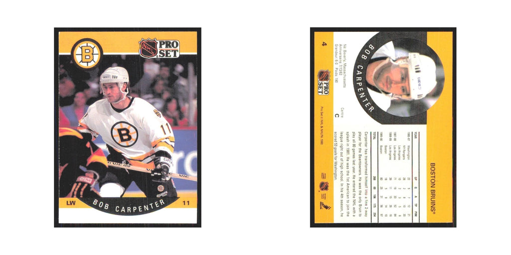 1990 Pro Set Bob Carpenter Boston Bruins #4