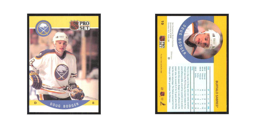 1990 Pro Set Doug Bodger Buffalo Sabres #19