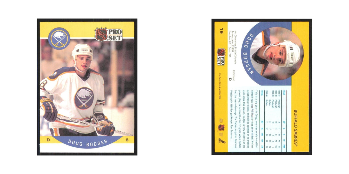 1990 Pro Set Doug Bodger Buffalo Sabres #19