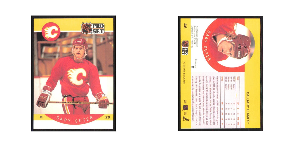 1990 Pro Set Gary Suter Calgary Flames #46