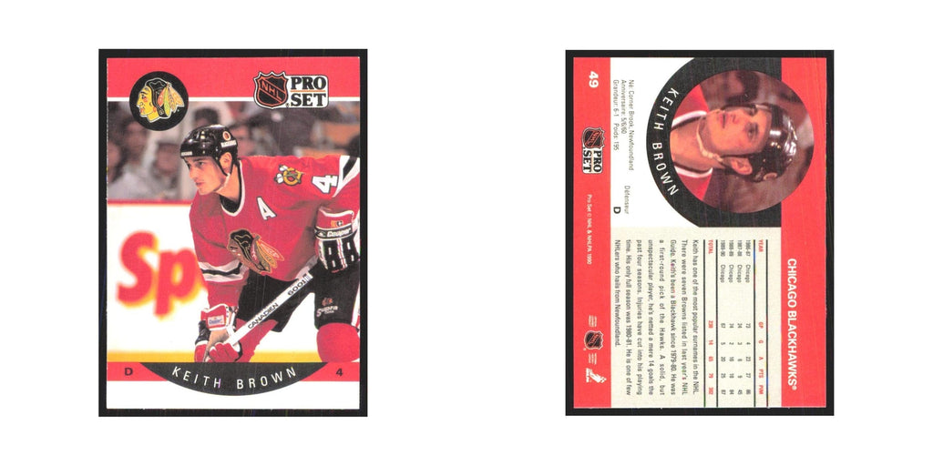 1990 Pro Set Keith Brown Chicago Blackhawks #49