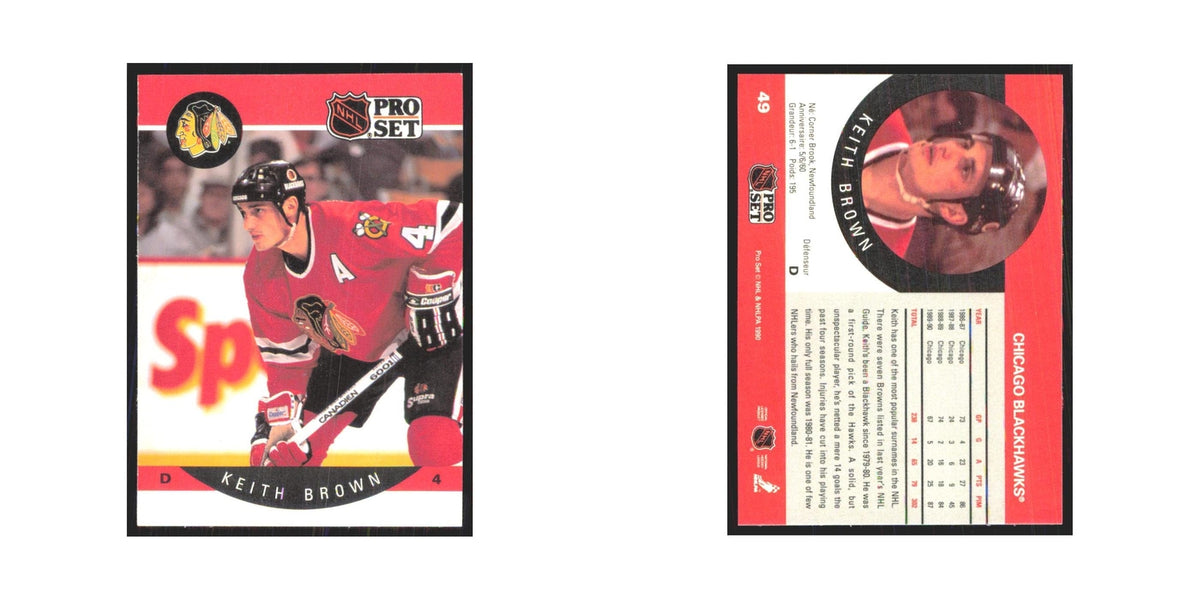 1990 Pro Set Keith Brown Chicago Blackhawks #49