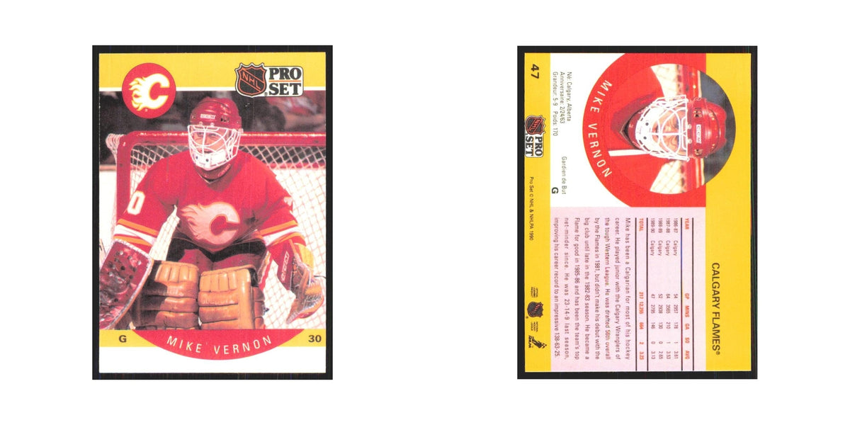 1990 Pro Set Mike Vernon Calgary Flames #47