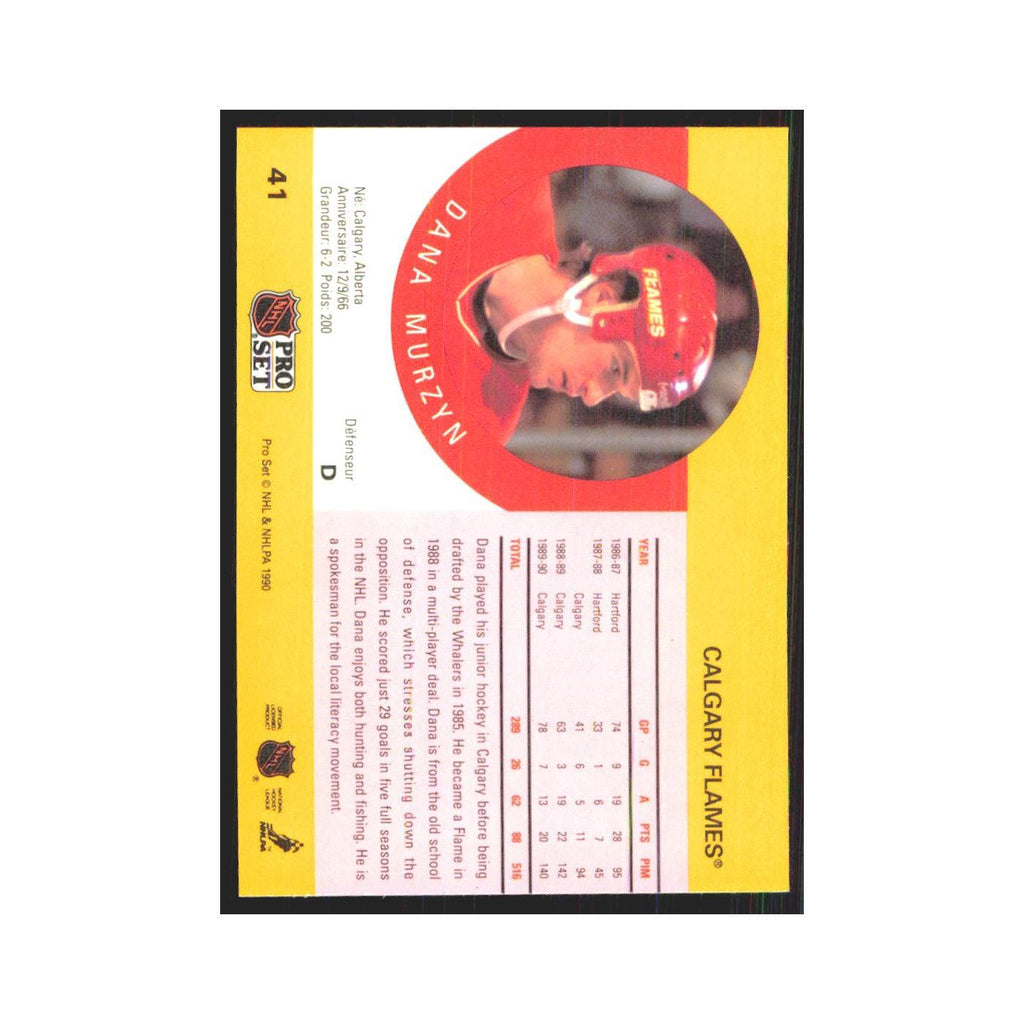 1990 Pro Set Dana Murzyn Calgary Flames #41